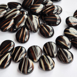 Black drops with white and...