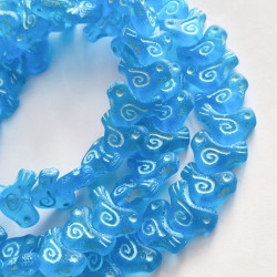 Blue matte dove beads with...