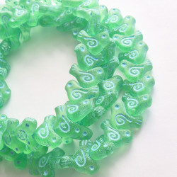 Green matte dove beads with...