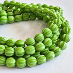 Green silky glass melons