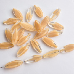 Crystal ovals with beige...