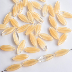 Crystal ovals with beige...