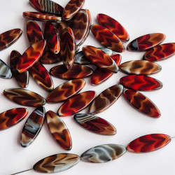 Ovals with red, grey and...