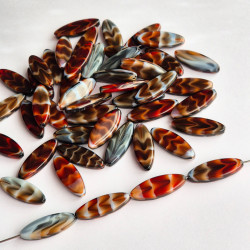 Ovals with red, grey and...