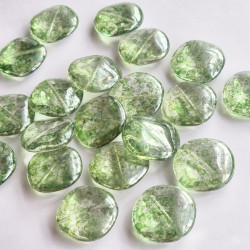 Crystal flat bead with...