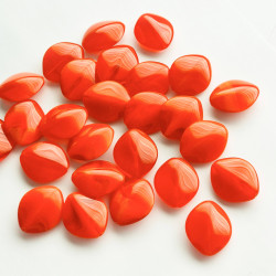 Orange opal lentil beads
