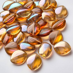 Topaz lentil beads with...