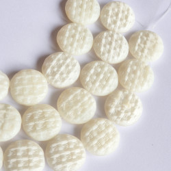 Creamy silk wool beads