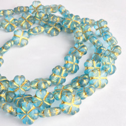 Crystal/blue clovers with...