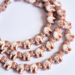 White elephants with copper...