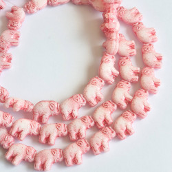 White elephants with pink...
