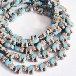 Blue elephants with copper...