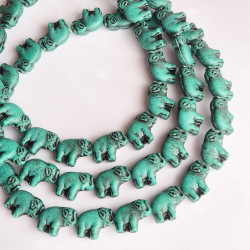 Green elephants with black...