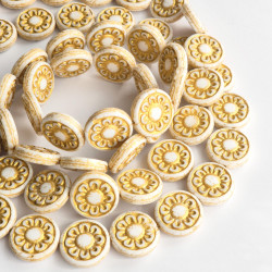 White flower wheels with...