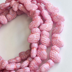 Light violet owl beads with...