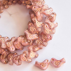 Crystal dove beads with...