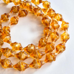 Topaz bells with dark accents